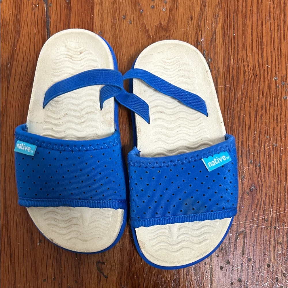 Native Kids Royal Blue Slide Sandals
